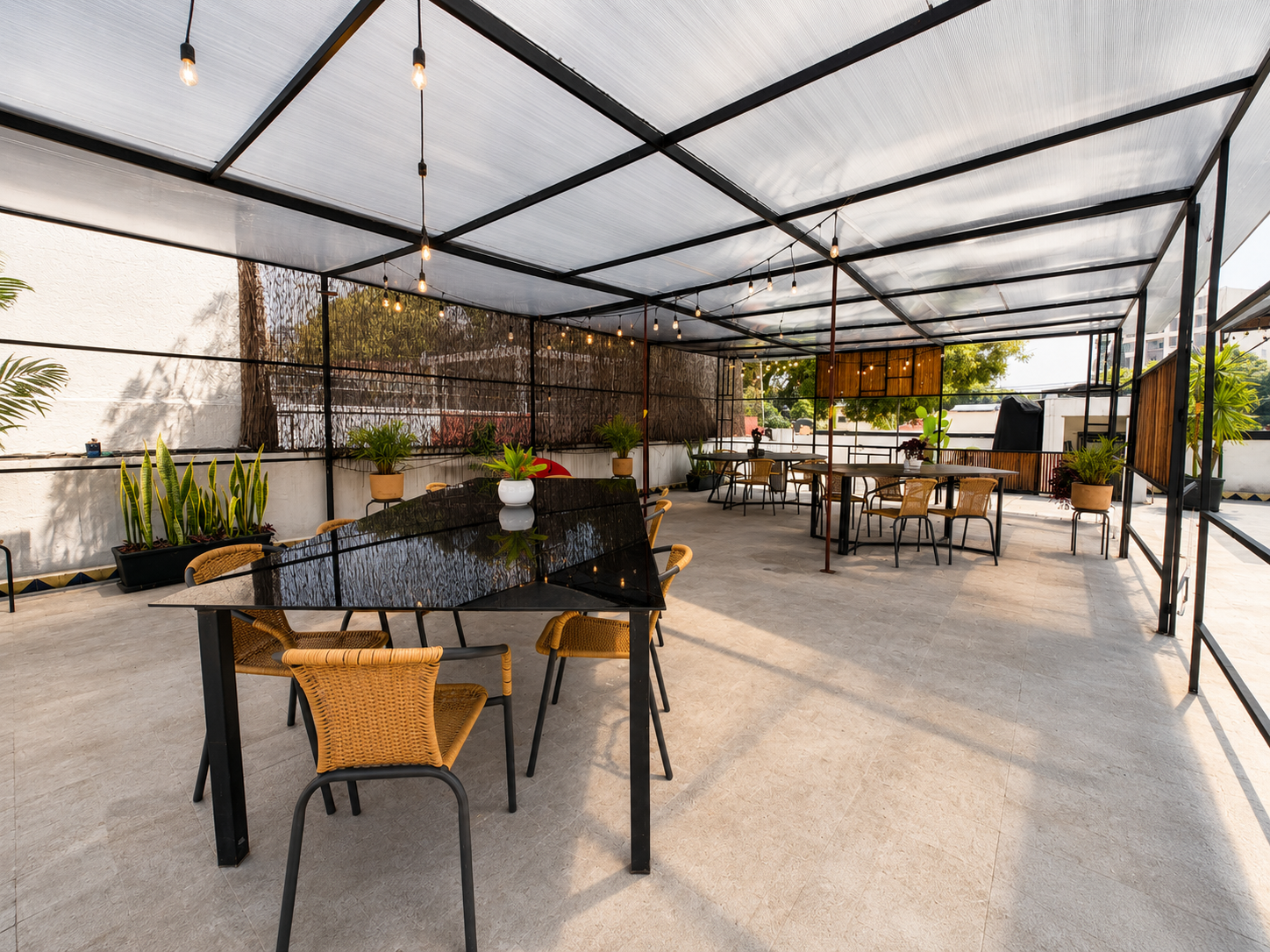Curso con proyector en la terraza de Insurgentes San Borja, CDMX